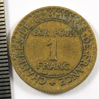 Франция, 1 франк, 1923 год.