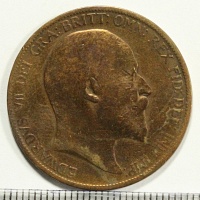 Англия, 1 пенни, 1906 год.