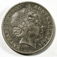 Австралия, 20 центов 2001 год.