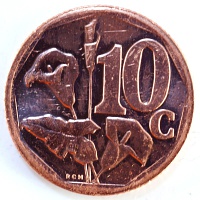 Южная Африка, 10 центов 2014 год.