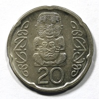 Новая Зеландия, 20 центов, 2008 год.