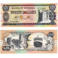 Гайана, 20 долларов 2009 год.
